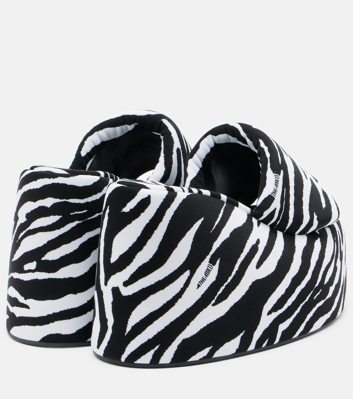 The Attico Mochi zebra-print platform slides