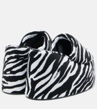 The Attico Mochi zebra-print platform slides