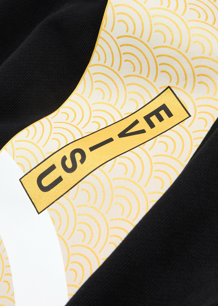 Evisu Kamon and The Great Wave Printed Cotton Sweatpants Black