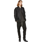 Rick Owens Black Drawstring Astaires Trousers
