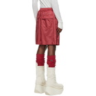 Rick Owens Moncler + Rick Owens Red Kilt Shorts