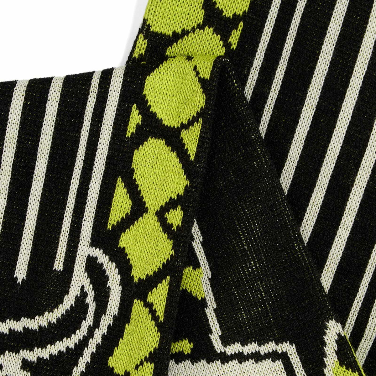 END. x Aries Moto Dodgem Scarf in Black/Green 