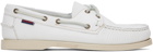 Sebago White Portland Martellato Boat Shoes