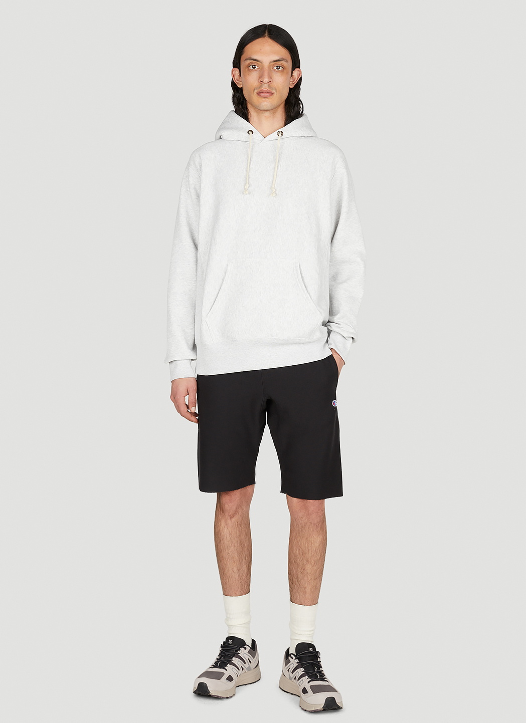 Champion Logo Embroidered Hooded Sweatshirt