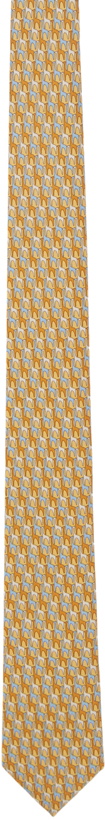 Photo: ZEGNA Yellow Silk Tie