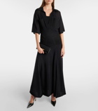 Victoria Beckham Paneled cotton-blend maxi dress