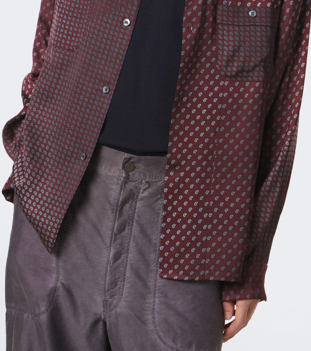 Maison Margiela Paisley satin shirt