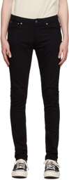 Nudie Jeans Black Skinny Lin Jeans