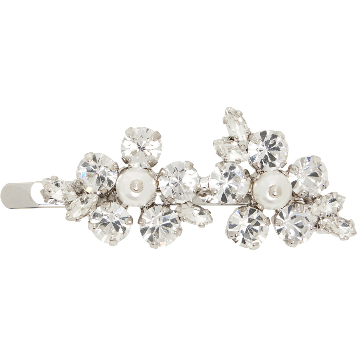 Simone Rocha Silver Mini Hellebore Flower Hair Clip