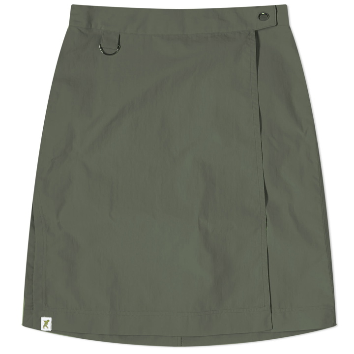 Photo: Peachy Den Women's Mimi Midi Skirt in Slate Green