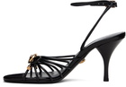 Versace Black Opera Bow Nappa 85mm Heeled Sandals
