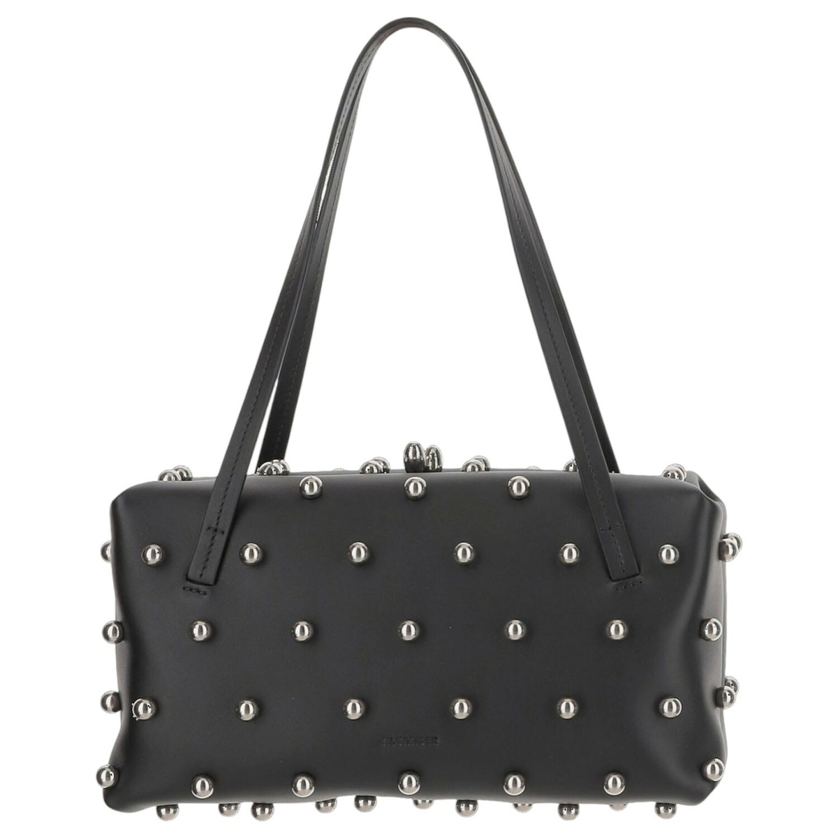 ショルダーバッグ・ポシェット Jil Sander Small 'Goji Pillow' Black Leather Bag Jil Sander: Black Goji Pillow Small Bag | SSENSE
