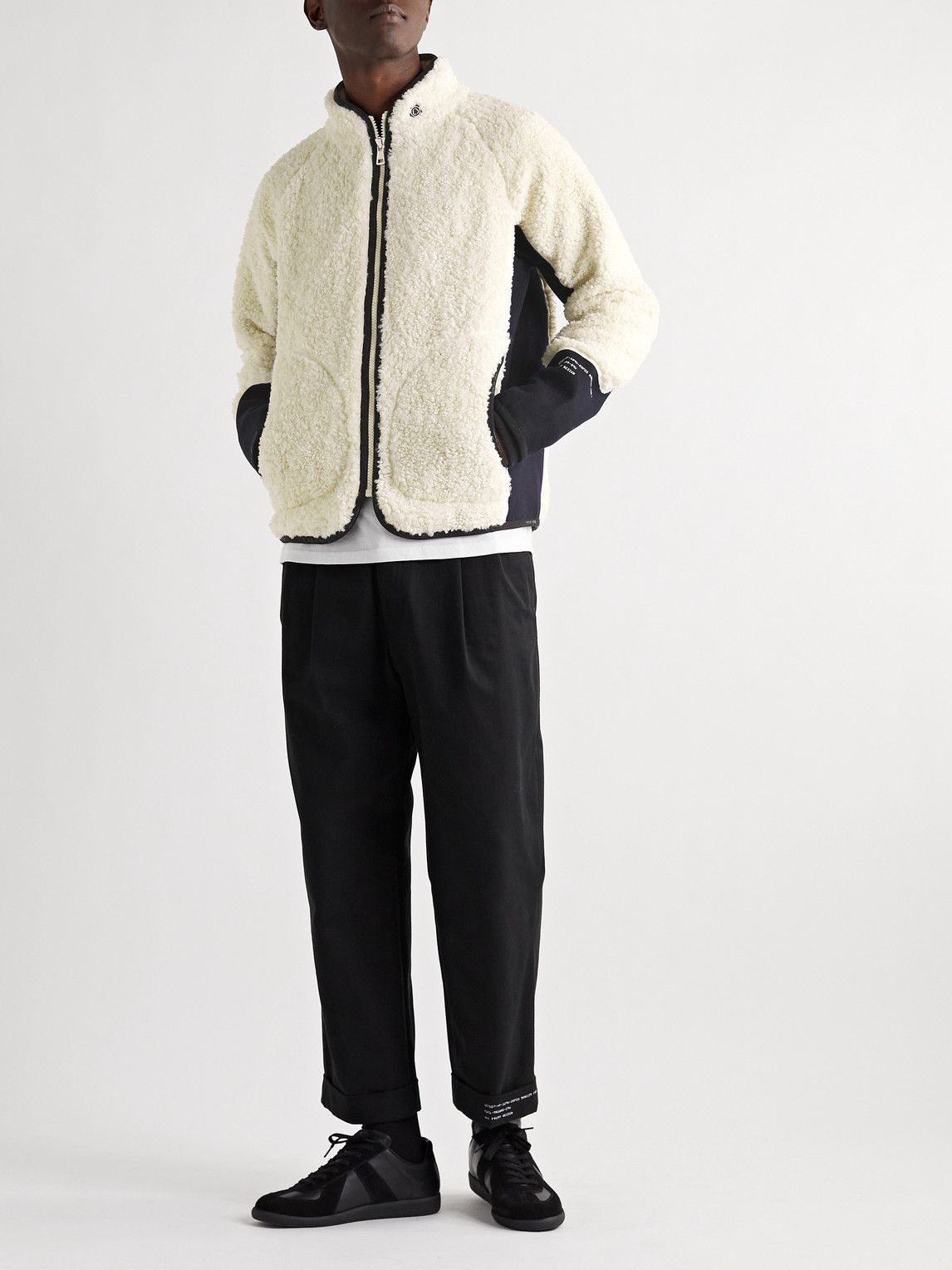 Moncler Genius - 7 Moncler Fragment Wool-Fleece and Jersey Zip-Up