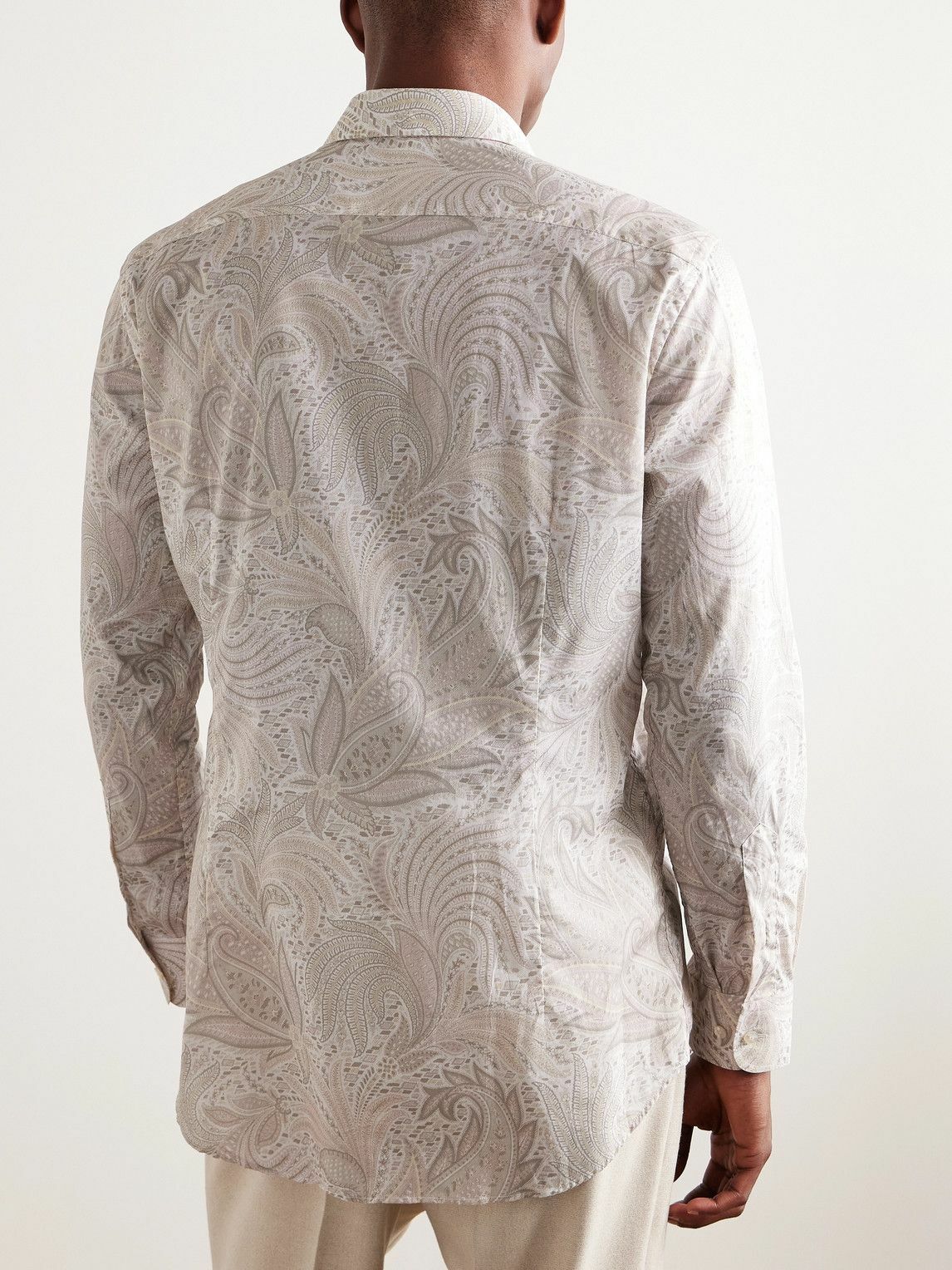 Etro - Slim-Fit Paisley-Print Cotton Shirt - Neutrals
