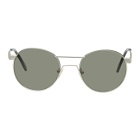 Han Kjobenhavn Silver and Green Titanium Sunglasses