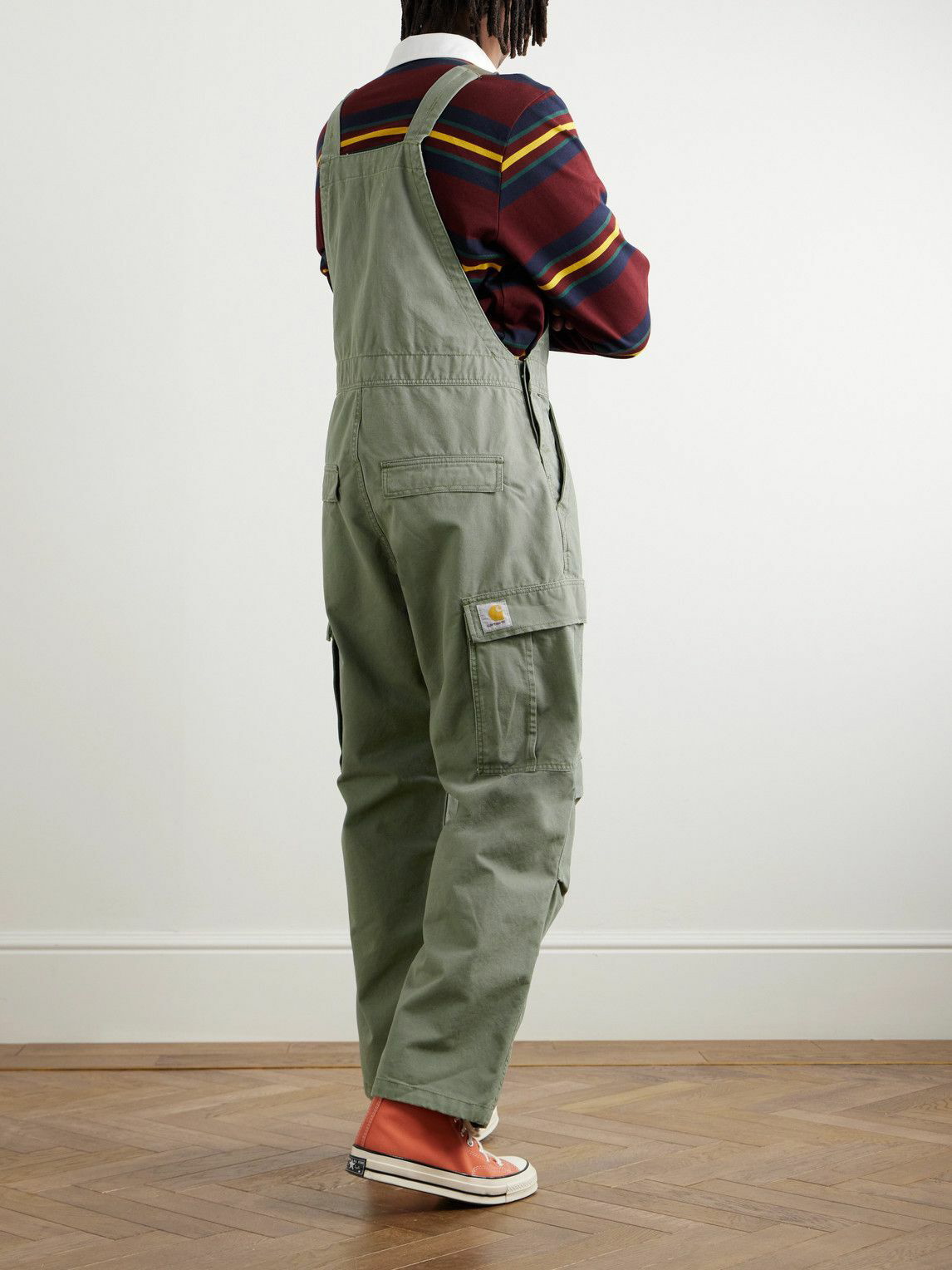 Carhartt WIP - Stone-Washed Marshall Cotton-Canvas Cargo Overalls - Green  Carhartt WIP
