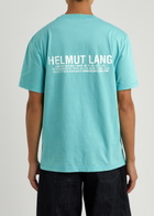 Helmut Lang Postcard Printed Cotton T-shirt Teal
