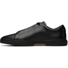 BOSS Black Gary Brushed Leather Sneakers