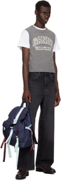 GANNI Navy Tech Backpack