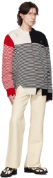 Charles Jeffrey Loverboy Black & Red Mega Shred Sweater