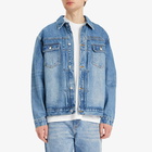 Billionaire Boys Club Men's Script Logo Denim Jacket in Mid Wash Blue