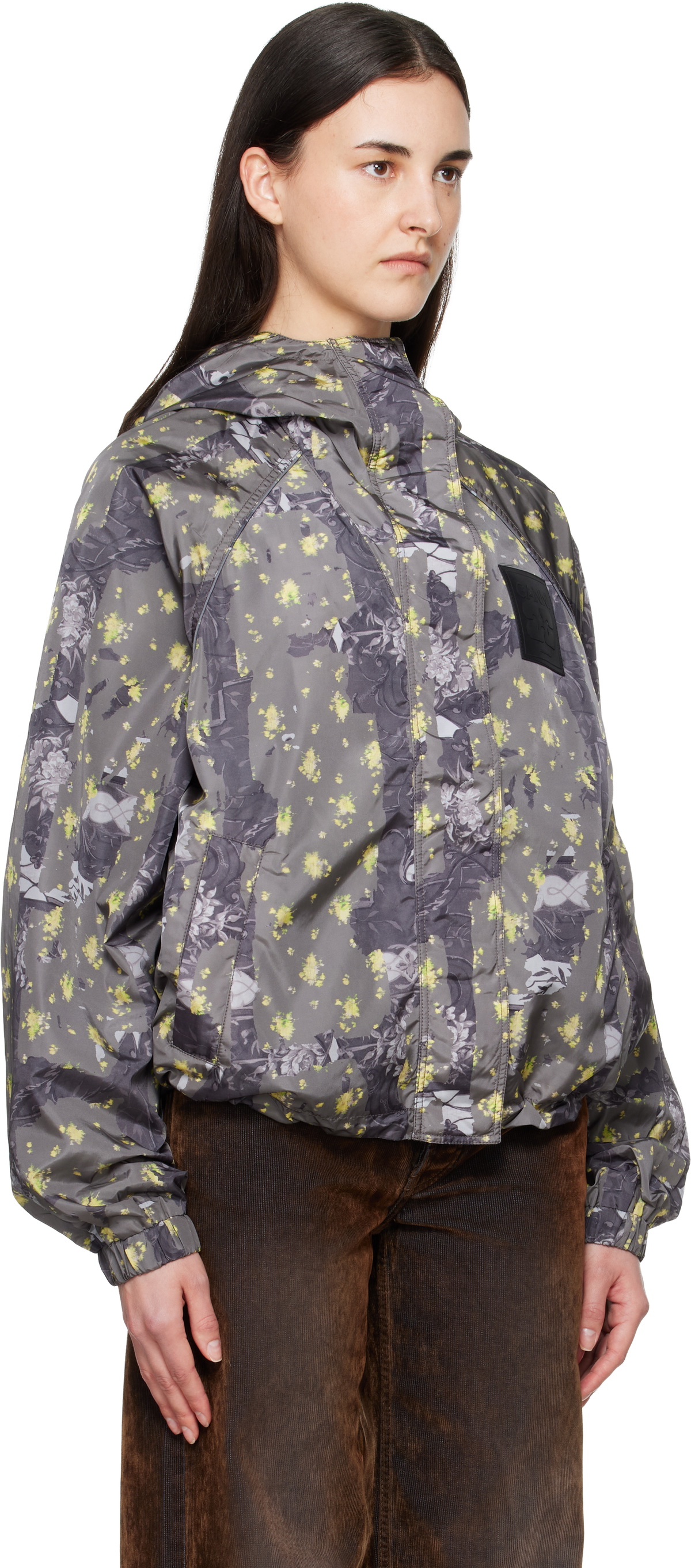 GANNI Gray Flowers Jacket