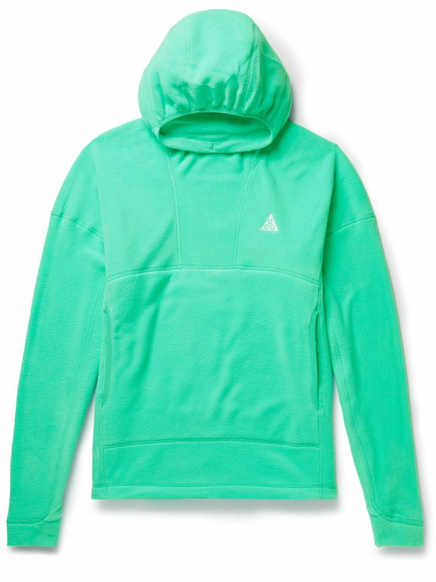 Photo: Nike - ACG Wolf Tree Logo-Embroidered Fleece Hoodie - Green