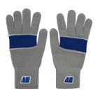 ADER error Grey Centre Stripe Gloves
