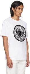 Balmain White Coin T-Shirt