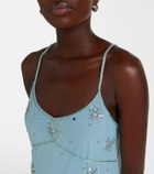 Staud Elsa embellished midi dress