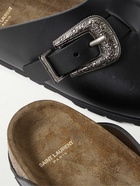 SAINT LAURENT - Jimmy Buckled Leather Clogs - Black