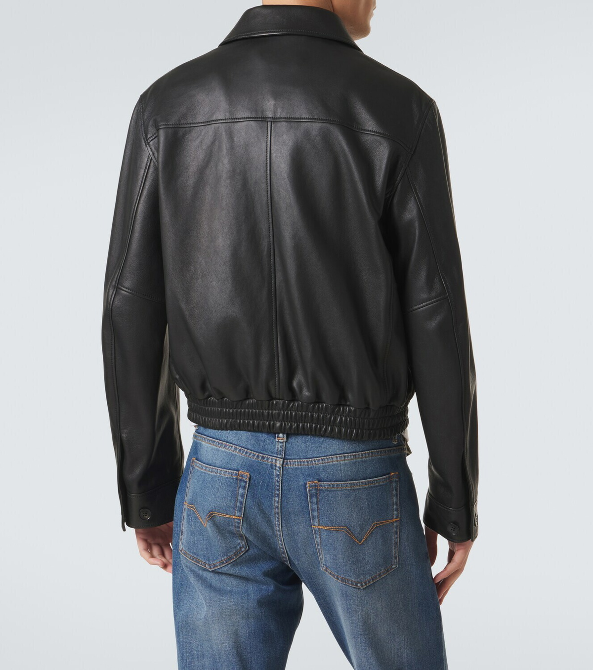 Versace Leather blouson jacket