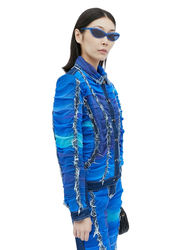 Photo: Paula Canovas del Vas Mesh Construction Denim Jacket