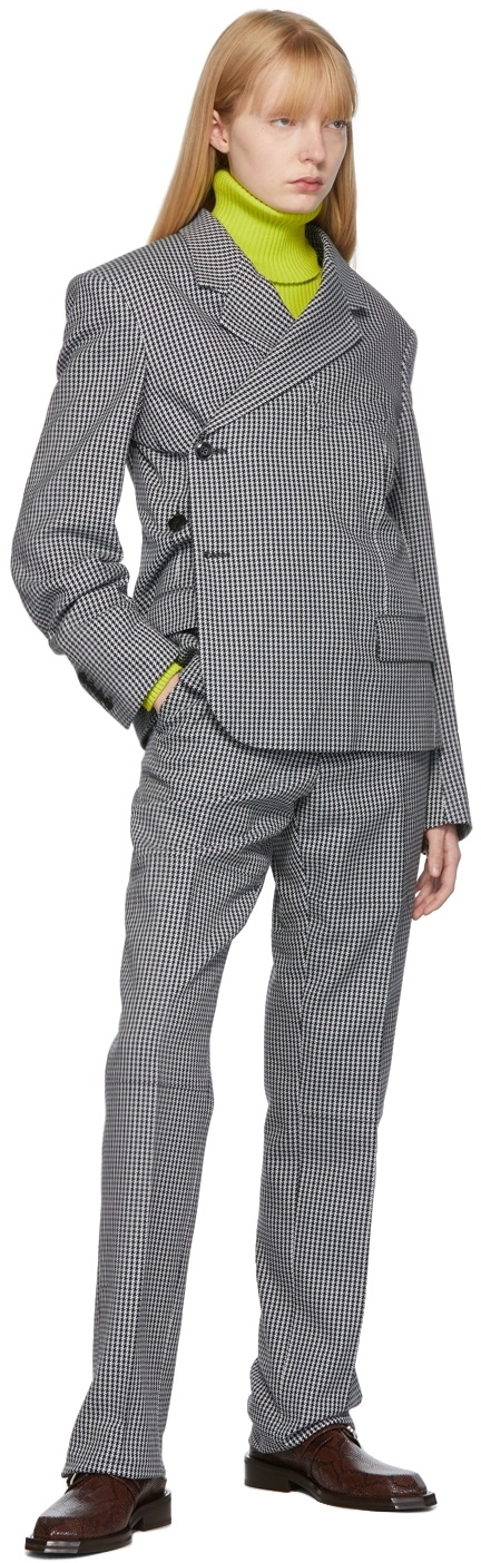 Martine Rose Black & White Houndstooth Trousers