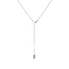 Vetements Women's Gothic Letter Logo Necklace in Silver