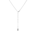 Vetements Women's Gothic Letter Logo Necklace in Silver