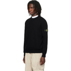 Stone Island Black 5100154 Ribbed Soft Organic Cotton Sweater