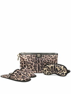 Dolce & Gabbana Black Comfort Slippers And Eye Mask Set