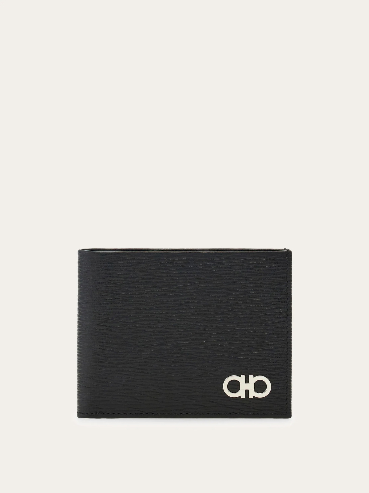 Ferragamo Mens Gancini wallet in Black