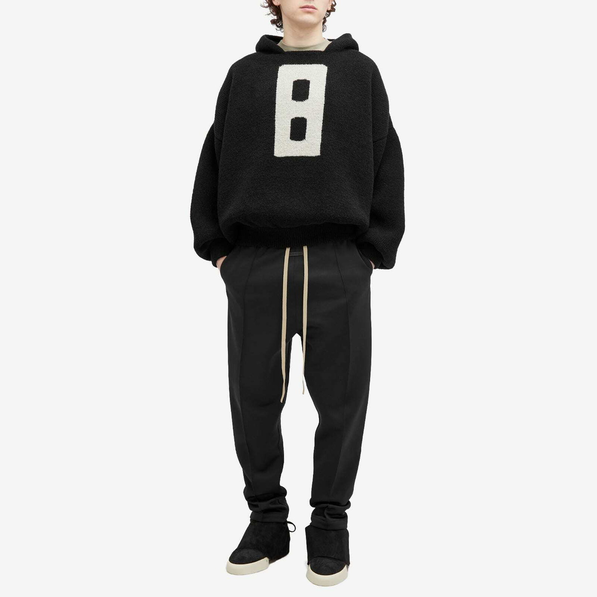 Fear of God Men's Boucle 8 Hoodie in Black Fear Of God