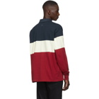 rag and bone Navy and Red Colorblock Rugby Polo