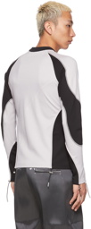 HELIOT EMIL Black & Grey Metamorphic Long Sleeve T-Shirt