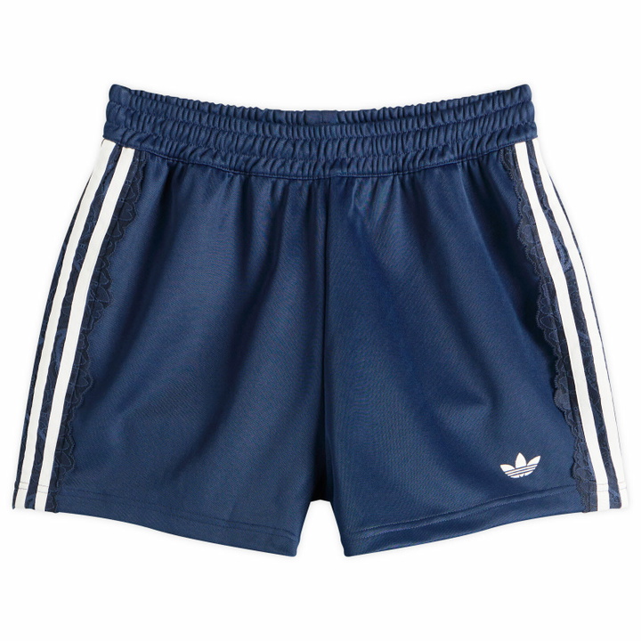 Photo: Adidas Women's Lace 3 Stripe Shorts in Collegiate Navy