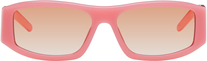 Photo: Casablanca Pink & Orange Rectangular Comb Acetate Sunglasses