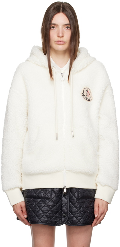 Photo: Moncler White Zip-Up Hoodie