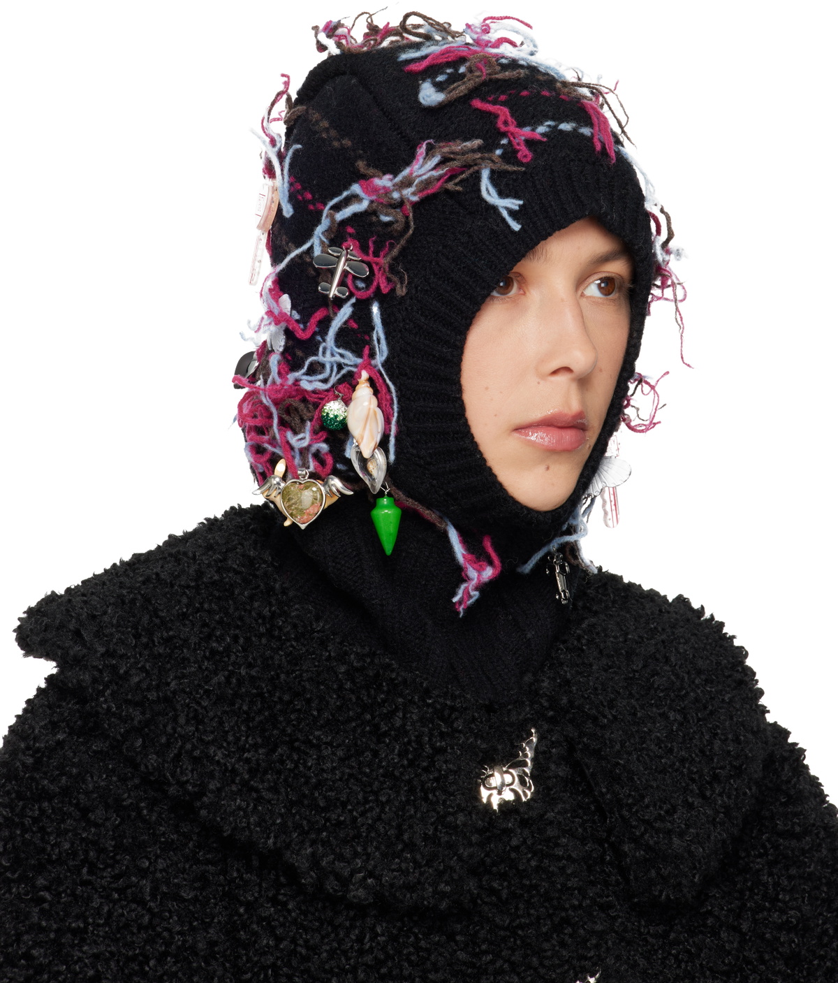 Chopova Lowena Black Washed Up Balaclava