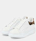 Alexander McQueen Oversized leopard-print leather sneakers