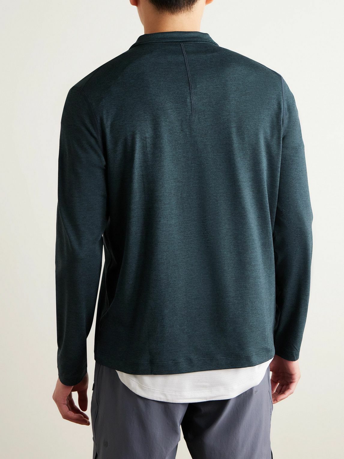 Lululemon - Stretch Recycled-Jersey Half-Zip Sweatshirt - Blue