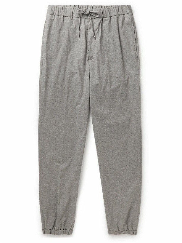 Photo: Moncler - Tapered Stretch-Cotton Trousers - Gray
