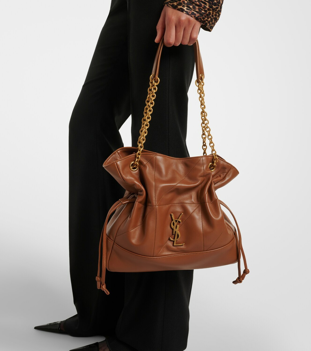 Saint Laurent Jamie Shopping Small leather tote bag